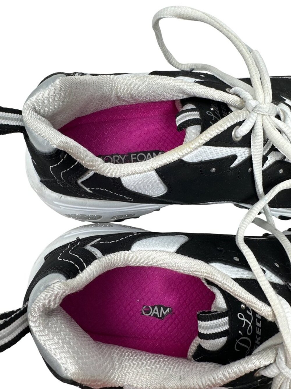 Skechers D'lites Black & White Chunky Sneakers Women's Athletic Shoes Size 11 - Picture 8 of 14